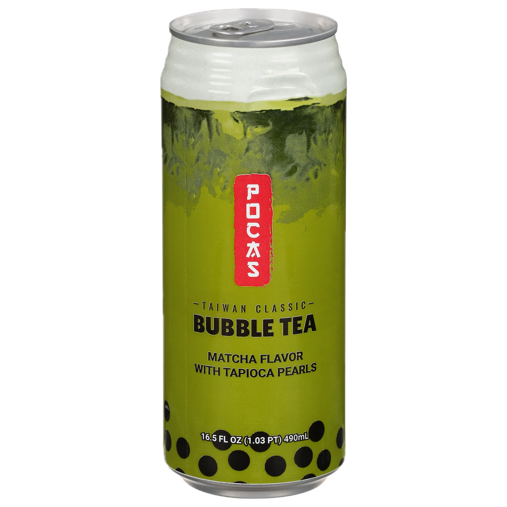 Pocas bubble tea matcha with tapioca pearls