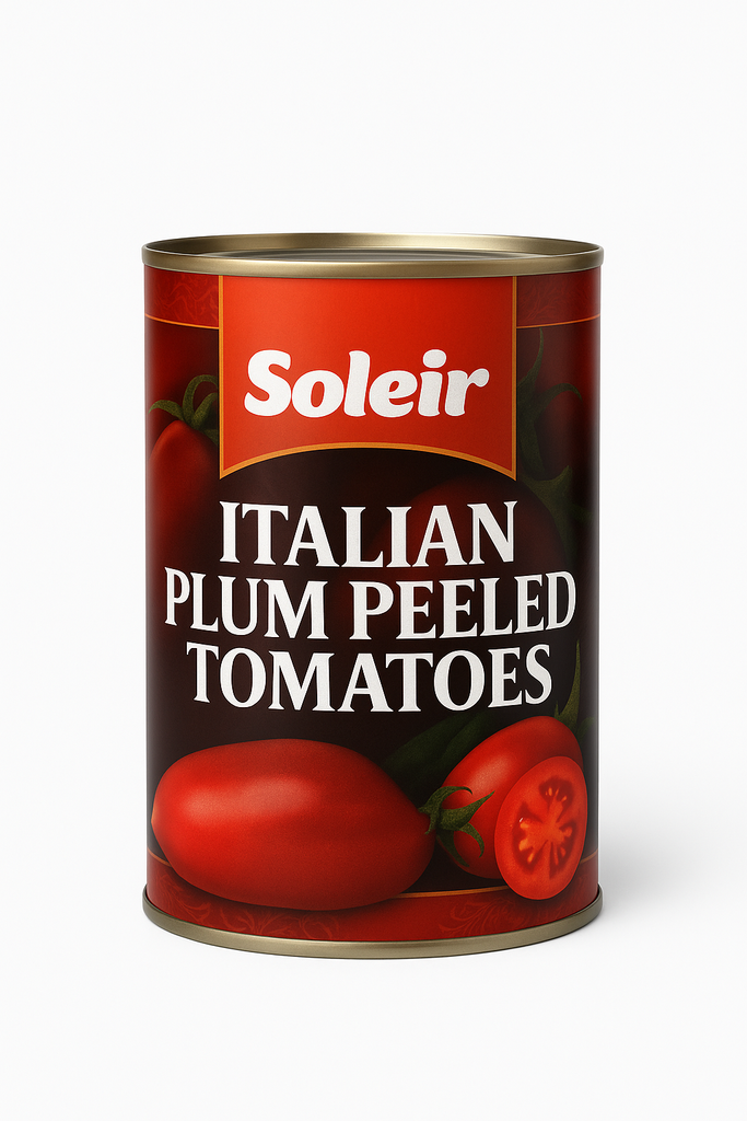 Soleir Italian plum peeled tomatoes