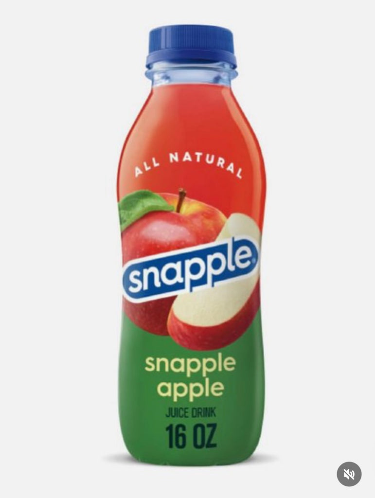 All natural Snapple apple juice drink