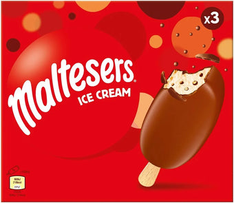Maltesers Chocolate Ice Cream Sticks, 3 x 100ml (Frozen)