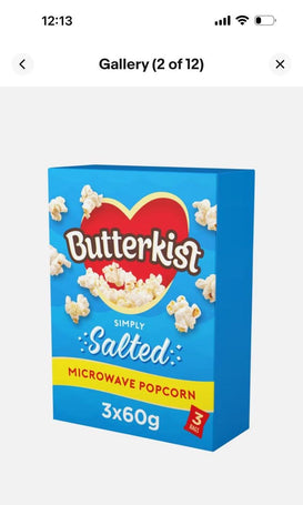 Butterkist simply salted popcorn