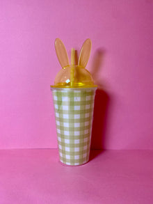 EASTER BUNNY TUMBLER WITH STRAW