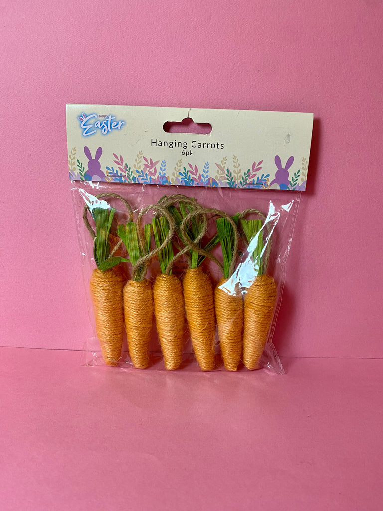 EASTER HANGING CARROTS 6pk