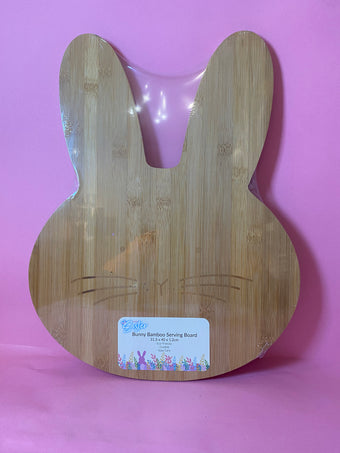 EASTER BUNNY BAMBOO SERVING BOARD