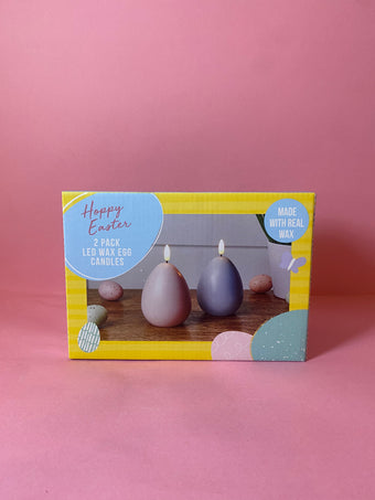 EASTER 2 PACK LED WAX EGG CANDLES