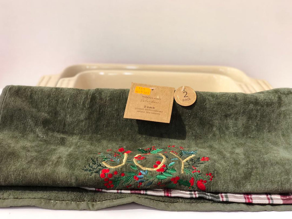 Embroidery Tea Towels (Woodland) (40cm X 60cm)