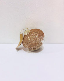 Clear Gold Glitter Droplet Bauble (10cm)