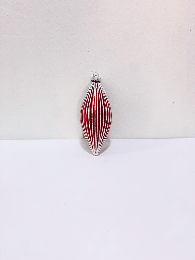 Red and White Droplet (6 x 13cm)