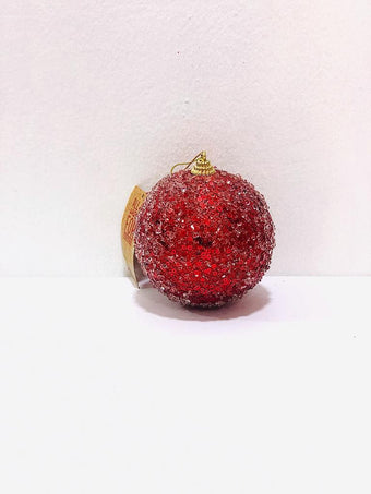 Frozen Effect Red Clutter Bauble