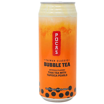 Pocas bubble tea Thai tea with tapioca