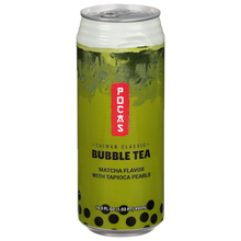Pocas bubble tea matcha with tapioca pearls