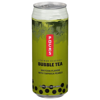 Pocas bubble tea matcha with tapioca pearls