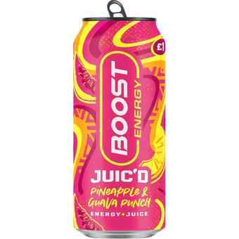 Boost energy pineapple and guava punch drink
