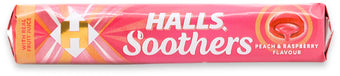 Halls soothers peach and raspberry flavor