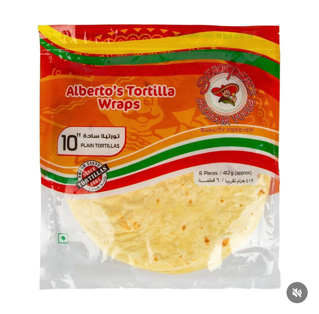 Alberto’s tortilla wraps 10”