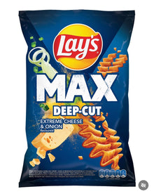 Lays max deep cut extreme cheese and onions