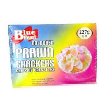 Blue pearl colored prawn crackers