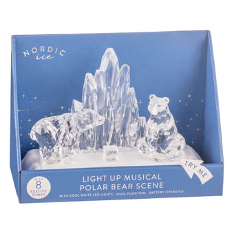 Magical Light Up Musical Polar Bear Scene