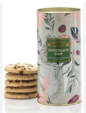 FARMHOUSE BISCUITS CHOCOLATE CHIP DECADENT AND DIVINE TUBE 150G