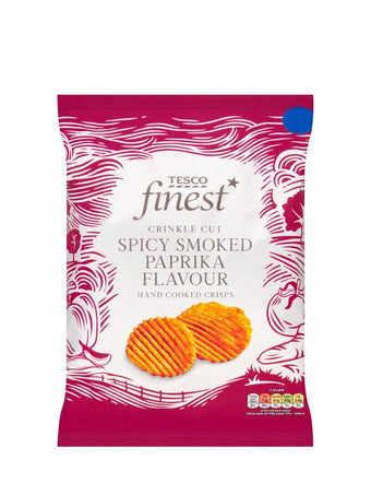 Tesco finest crinkle cut spicy smoked paprika flavor