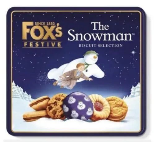 Fox's Festive Snowman Mixed Biscuits Selection 350g Christmas Gift Tin Cookies