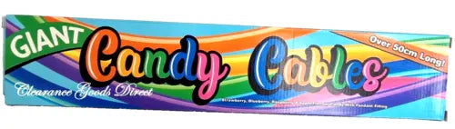 Giant Candy Cables with Fondant Filling over 50cm long 12 Cables 4 Flavours Box
